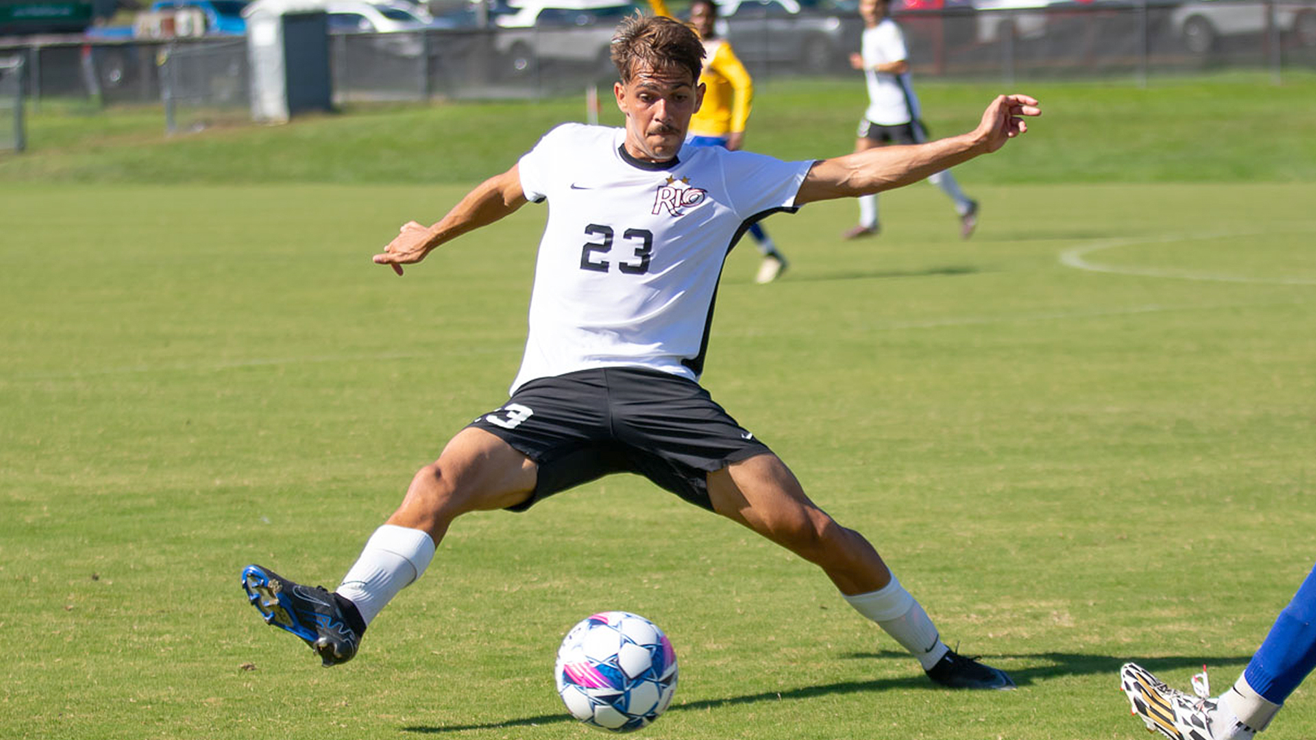 Rio Grande's Felipe Braga was one of eight different goal scorers for the RedStorm in Thursday afternoon's 8-0 rout of Midway University.